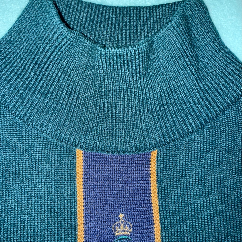 Byblos Teal Ribbed Knit women sweater size 42IT/8US